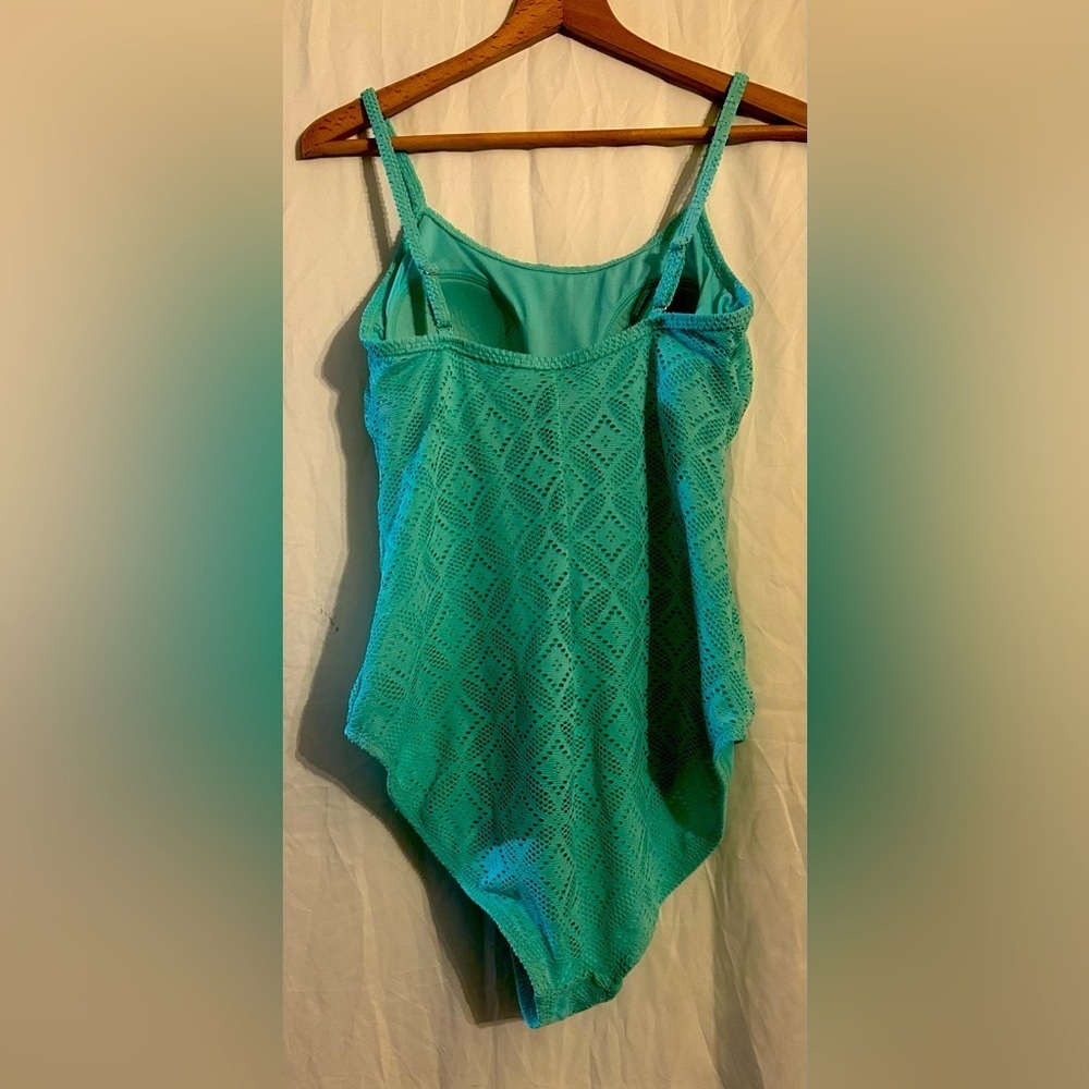 Catalina Women’s One Piece Swimsuit Teal Laser Cut size XL ( 16-18) - Picture 5 of 12